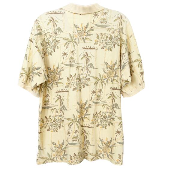 Tommy Bahama Yellow Floral Short Sleeve Polo Sz L - Picture 3 of 5